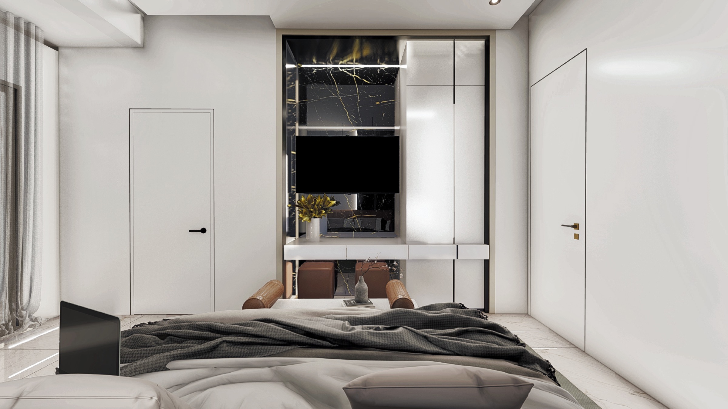 Architectural visual of a proposed bedroom suite
